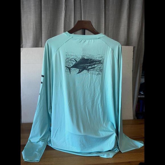 HUK Mens KC Pursuit Performance Crew Long Sleeve Fishing Outdoors XXL - Picture 1 of 9